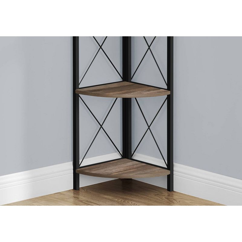 59.25" 4 Tier Mix Material X Design Etagere Bookcase - EveryRoom, 4 of 12