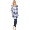 Women's Piper Stretchy Plaid Tunic with Pockets - White Mark - 2 of 3