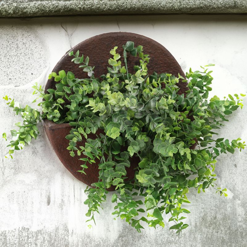 Sunnydaze Indoor/Outdoor Round Polyresin Wall-Mounted Flower Pot Planter - 12", 2 of 8