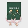 Starfish Stud & Hoop Earring Set 2pc - Wild Fable™ Gold/Pink - 2 of 3