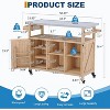 coucheta Grill Cart with Stainless Steel Tabletop, Outdoor Cart with Storage Cabinet, Spice Rack, Towel Holder, Patio Kitchen Island for BBQ - 2 of 4
