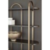 Signature Design by Ashley Brentmour 72" Modern Bookcase with 5 Shelves - Brown Wood & Gold Metal Frame - 4 of 4