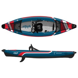 Waimea Bay Crescent 9.5' 1-Seater Rigid Inflatable Kayak - Durable Fishing Kayak With 700lb Capacity, PVC Double Drop Stitch, Fits In Backpack - 1 of 4