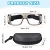 Unique Bargains PC Silicone Adjustable Strap Lightweight Professional Sports Goggles 1 Pc - 2 of 4