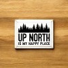 Slickblue Rustic Pine Wood Sign, "Up North Is My Happy Place", Multiple Colors, 9x12 Hanging Plaque - 2 of 3