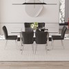 NicBex 7 PCS/9 PCS Dining Table Set,Dining Table with Black MDF Crossbars,6/8 Vertical Stripes Design Back Chairs for Kitchen/Meeting Room - 2 of 4