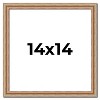 PosterPalooza | Square Deco Brown Picture Frame - UV Acrylic, Foam Board Backing, Hanging Hardware - 2 of 4