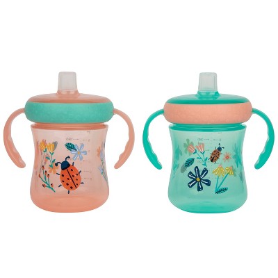 The First Years Soft Spout Trainer Cups - Lady Bug - 2pk/7oz