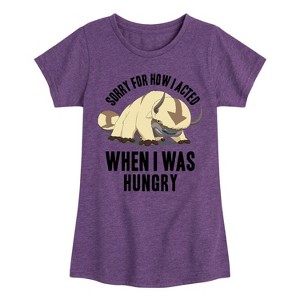 Girls' - Avatar: The Last Airbender - Appa Hungry Fitted Short Sleeve Graphic T-Shirt - 1 of 4
