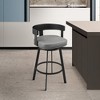 Armen Living Idris Barstool Black/Black/Black 26 in. Seat Height - 2 of 2