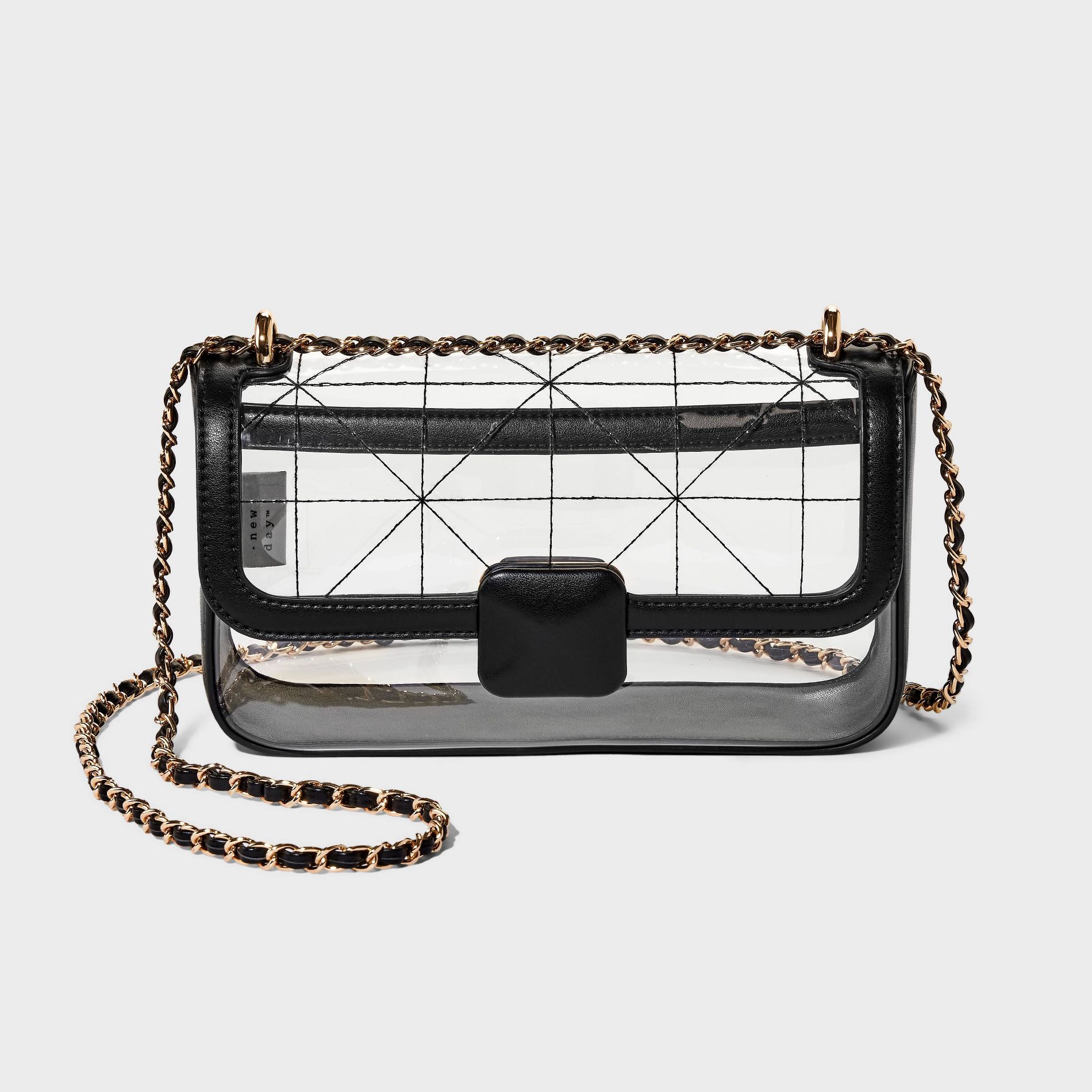 Elongated Refined Crossbody Bag - A New Day™ Clear: Shell, Adjustable Strap, Structured Design