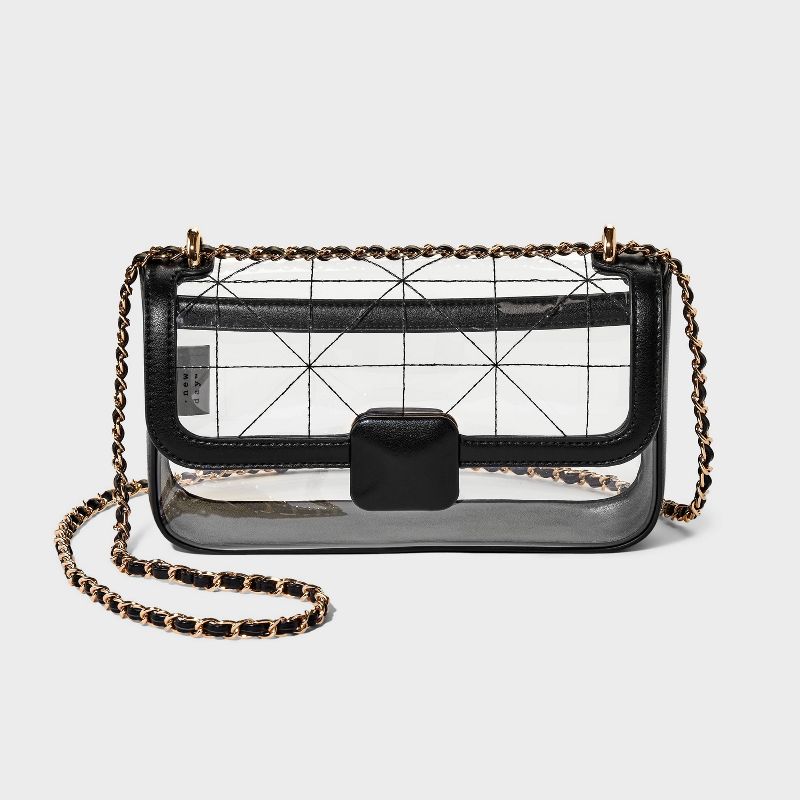 Elongated Refined Crossbody Bag - A New Day&#8482; Clear, 1 of 7