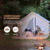 White Duck Alpha Canvas Wall Tent with Stove Jack & Frame, 4-Season Water Repellent Camping Tent, DYNA DUCK Fabric - 4 of 4