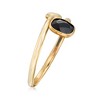 Ross-Simons Italian Onyx Bypass Ring in 14kt Yellow Gold Size 5 - 3 of 4