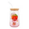 Silver Buffalo Care Bears x Strawberry Shortcake 16-Ounce Glass Tumbler With Lid and Straw - 3 of 4
