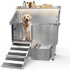 50'' Dog Washing Station - 304 Stainless Steel, LED Dog Bathing Station with Ramp, 2 Drawer, Floor Grate & Lick Pad - 2 of 4
