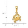 Black Bow Jewelry 14k Yellow Gold Crab Pendant, 9mm - 4 of 4