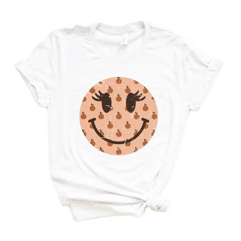 Simply Sage Market Women's Smiley Face Peaches Short Sleeve Graphic Tee :  Target