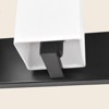PAKOKULA 3-Light Black Bathroom Vanity Light with White Rectangular Fabric Shade - 4 of 4