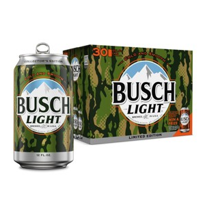 Busch Light American Lager Beer - 30pk/12 fl oz Cans - 1 of 4