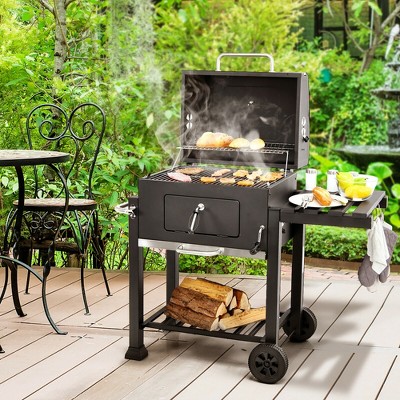 Outdoor BBQ Grill Charcoal Barbecue Pit Patio Backyard Meat Cooker Smoker 14" US 