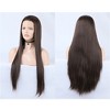 Unique Bargains Women's Long Straight Lace Front Wigs with Adjustable Wig Cap 24" 1 Pc - 3 of 4