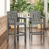 JUJABU Set of 2 Tall Adirondack Chairs with Connecting Tray, All-Weather Bar Height Patio Chairs for Balcony or Poolside - 3 of 4