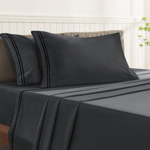 SUBRTEX 4-Piece Silky Soft Tencel Bed Sheet Set – Cooling Sheets with Deep Pockets, Flat Sheet, and Pillowcases - 1 of 1