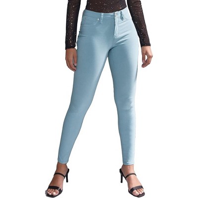 YMI Women's Hyper Stretch Mid-Rise 5 Pocket Slim Fit Skinny Jeans