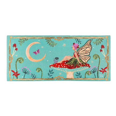 Evergreen Fairy Wonderland Sassafras Indoor Outdoor Switch Doormat 1'10"x10" Multicolored