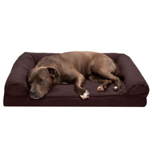 Furhaven Large Quilted Full Support Sofa Dog Bed - Coffee : Target