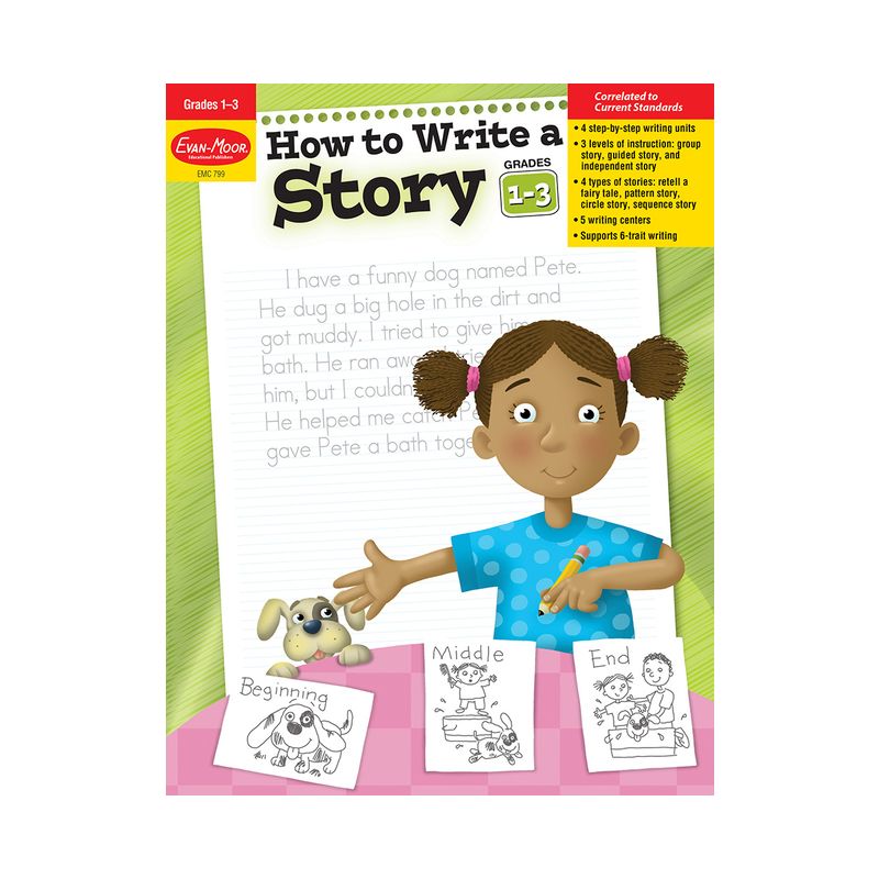 How to Write a Story, Grades 1-3 - (Writing Skills Essentials) by  Evan-Moor Educational Publishers (Paperback), 1 of 2
