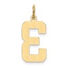 Black Bow Jewelry 14k Yellow Gold, Athletic Collection, Large Polished Number 3 Pendant - 3 of 4