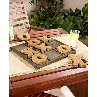 Jumbo Wooden Tabletop Tic-Tac-Toe Game Set