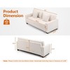 Whizmax Lambswool Sofa Couch, 83 in Pile Fleece Loveseat Comfy Couches with Removable Back and Seat Cushions, 3 Seater Fluffy Couch, Beige - 4 of 4