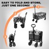 Bestier Collapsible Wagon Cart with Wheels, Folding Utility Heavy Duty Wagons Carts for Grocery Sports Garden Shopping Camping, Outdoor Large Cart - 2 of 4