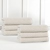 Viscose Cotton Blend Medium Weight Soft Textured Diagonal Ribbed Towel Set by Blue Nile Mills - 2 of 4