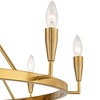 Possini Euro Design Covey Gold Ring Chandelier 36" Wide Modern Candles 8-Light Fixture for Dining Room House Foyer Kitchen Island - 3 of 4