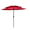 PAGED Square Patio Umbrella Modern Market Umbrella with 8 Steel Ribs, Crank and Cross Base for Garden and Poolside - 2 of 4