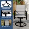 Patio Swivel Dining Chairs Set of 2, High Back Textilene All-Weather Outdoor Chairs with Padded Seat - Rocker for Lawn, Deck - 2 of 4