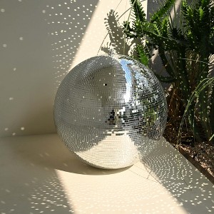 Yescom 20" Large Disco Ball Mirror Big Hanging Glass Decor for 70s 80s Party Events Wedding DJ Dance Club Stage Lighting Silver - 1 of 4