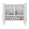 ChicFurnit Bathroom Storage Cabinet Patience Medicine Cabinet with Swing Doors and Spacious Shelves for Bathroom Use, White, 22.45"*21.66"*4.73" - 4 of 4