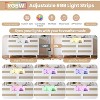 47" Rattan Wooden Dresser with 6 Drawers, Charging Station & LED Lights, Modern Dresser with Open Shelves for Bedroom & Living Room - 4 of 4