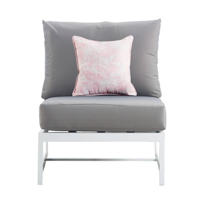 Mirabelle Armless Outdoor Chair - White - Adore Decor