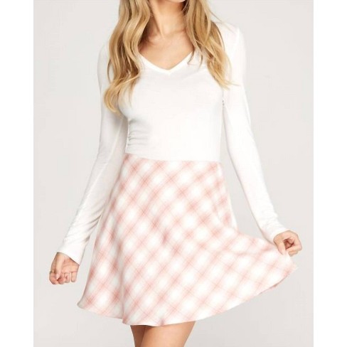 Women's Plaid Skater Skirt - SHE + SKY - image 1 of 1