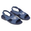 Collections Etc Embroidered Butterfly Canvas Open Toe Stretch Sandals with Adjustable Touch Closure - 3 of 4