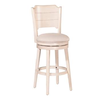 Clarion Wood Bar Height Swivel Stool Sea White - Hillsdale Furniture
