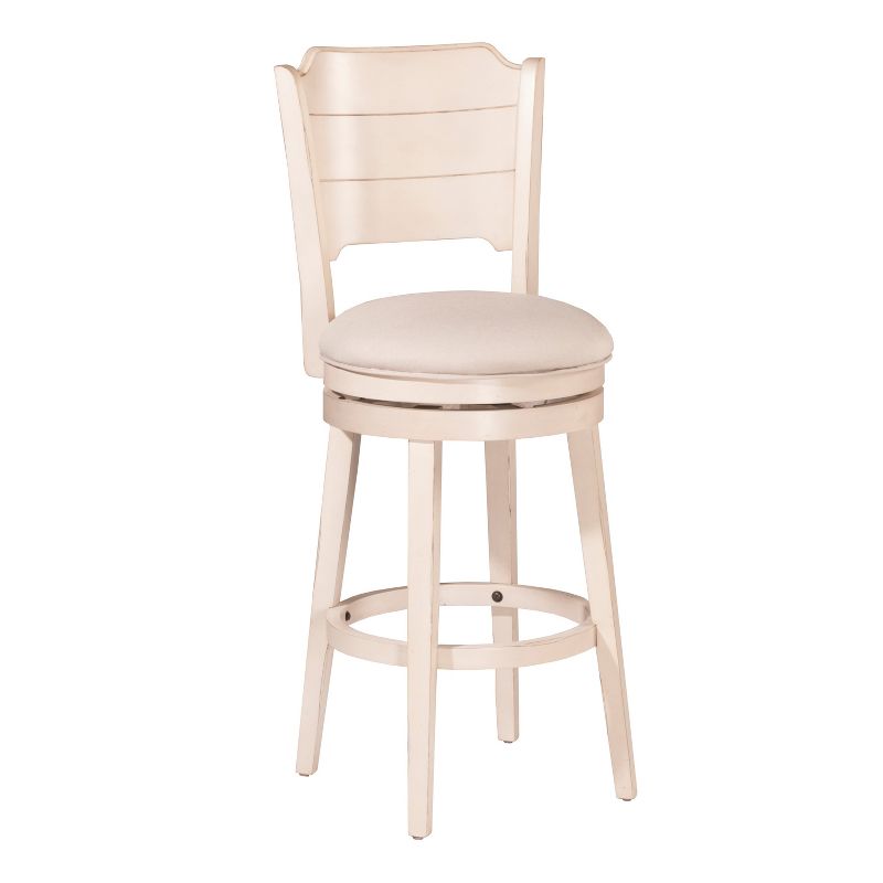 Clarion Wood Bar Height Swivel Stool Sea White - Hillsdale Furniture, 1 of 8