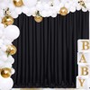 Wikineon Black Backdrop Panels Halloween Background: Polyester Backdrop Curtains Fabric 20ftx8ft Wall Backdrop Stage Wedding Decorations Drape - 4 of 4