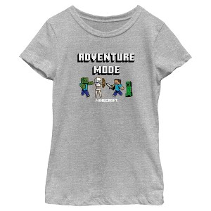 Girl's Minecraft Adventure Mode T-Shirt - 1 of 4